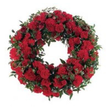 Sympathy Wreath in Red